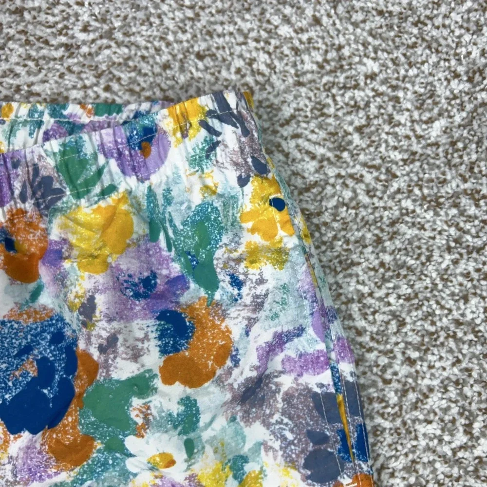 Bather‎ Swim Trunks Mens XL Multicolor Floral Mesh Lined Drawstring Beach Resort